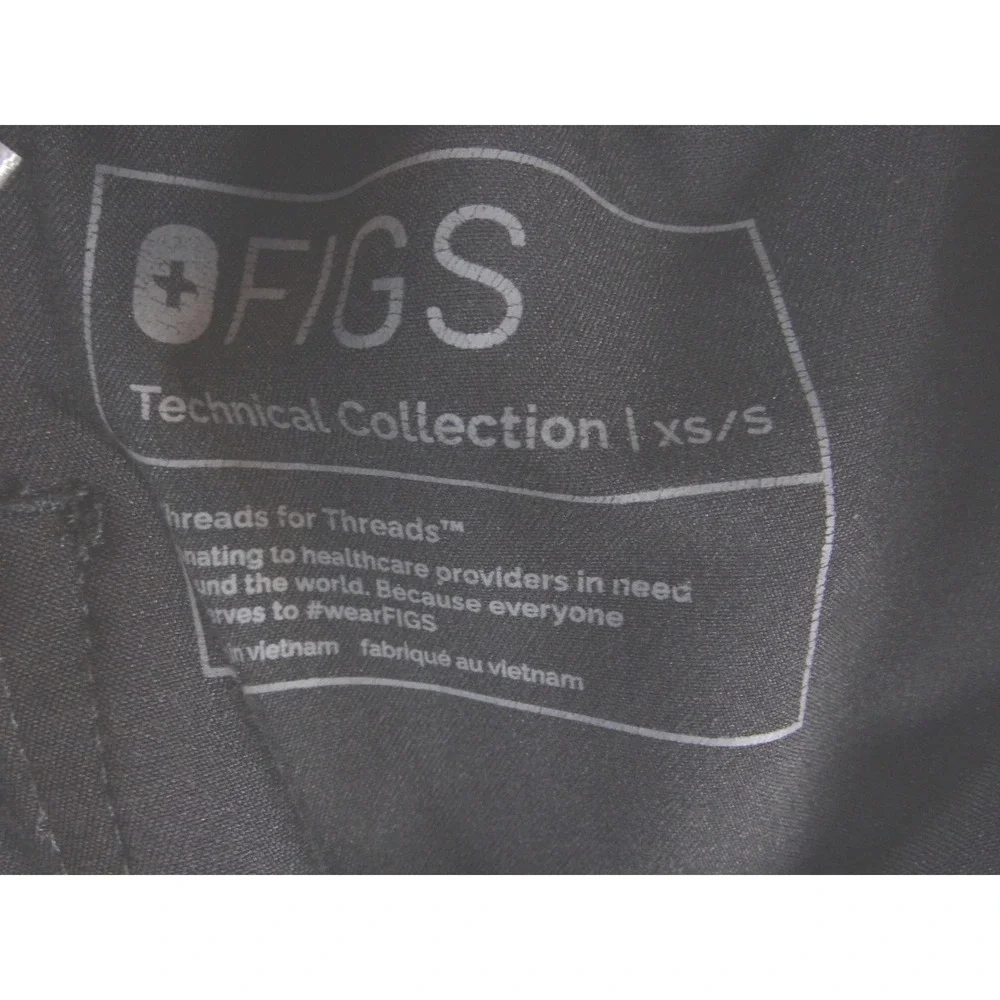 FIGS Technical Collection Black Scrub Pants FM4500S Mens Small S Elastic Waist